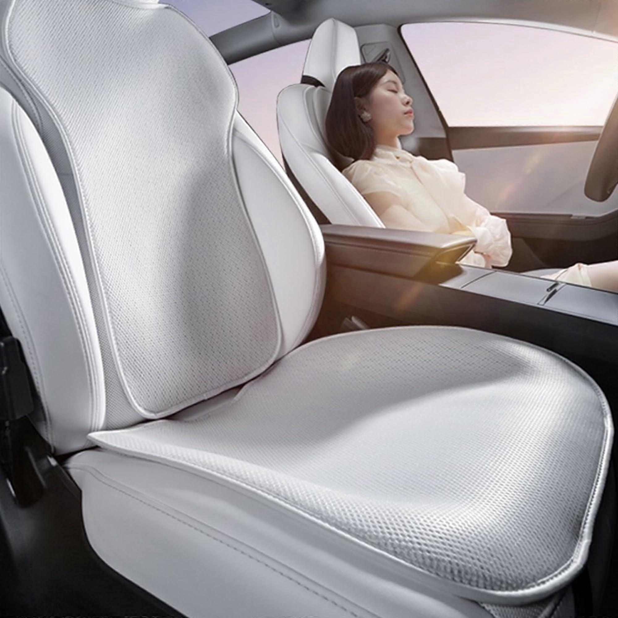 Seat Cover Custom Fit for Tesla Model Y Juniper Front and Rear Car Seat Cushion Protector Pad Set All Seasons Breathable (Without Logo)