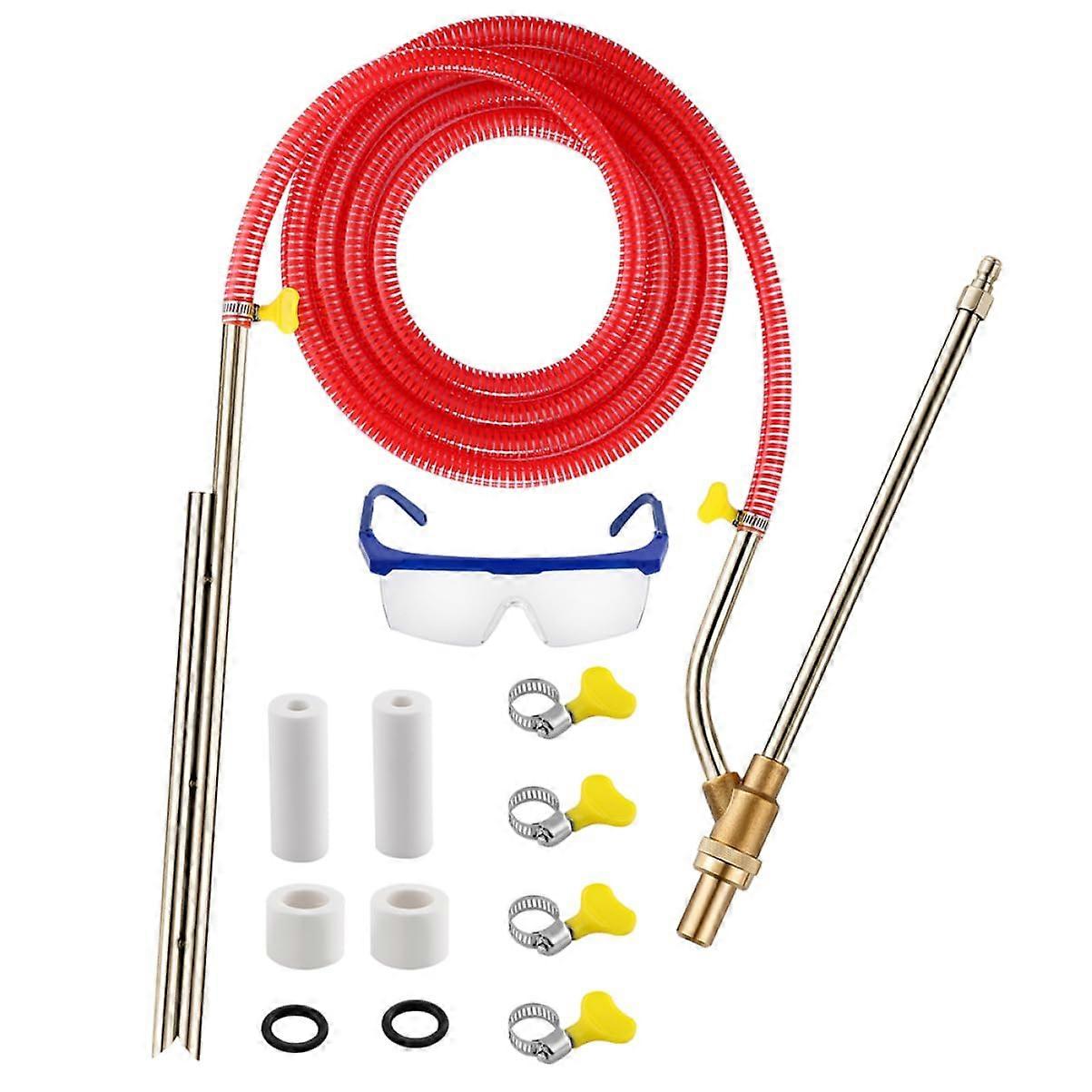 Dustrial Sandblasting Head Parts Tool Kit for Wet and Dry Use, Professional Paint Removal Accessories, High-Pressure Compatibility