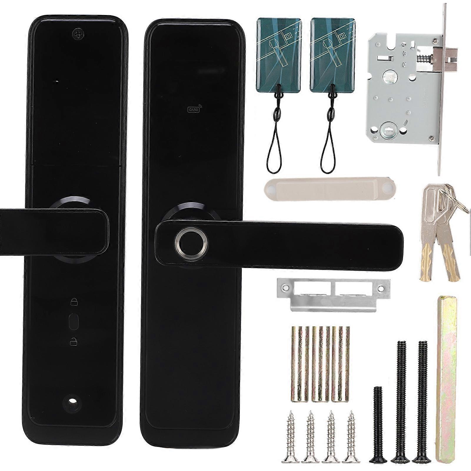 Smart Fingerprint Lever Lock - Tuya-Enabled Remote Access, Multi-Method Entry Security