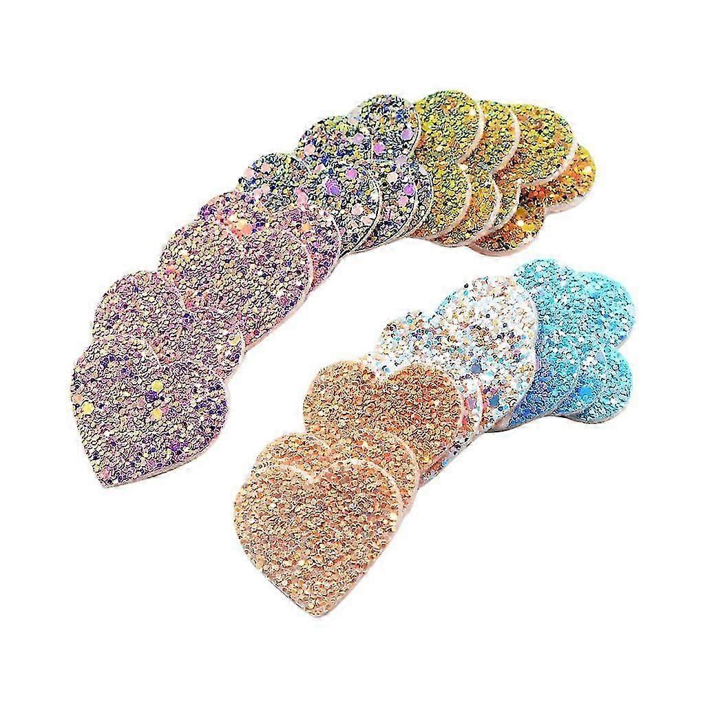 20 Sequin APPLIQUE 펠트 사랑 심장 공예 DIY 아기 소녀 헤어 액세서리