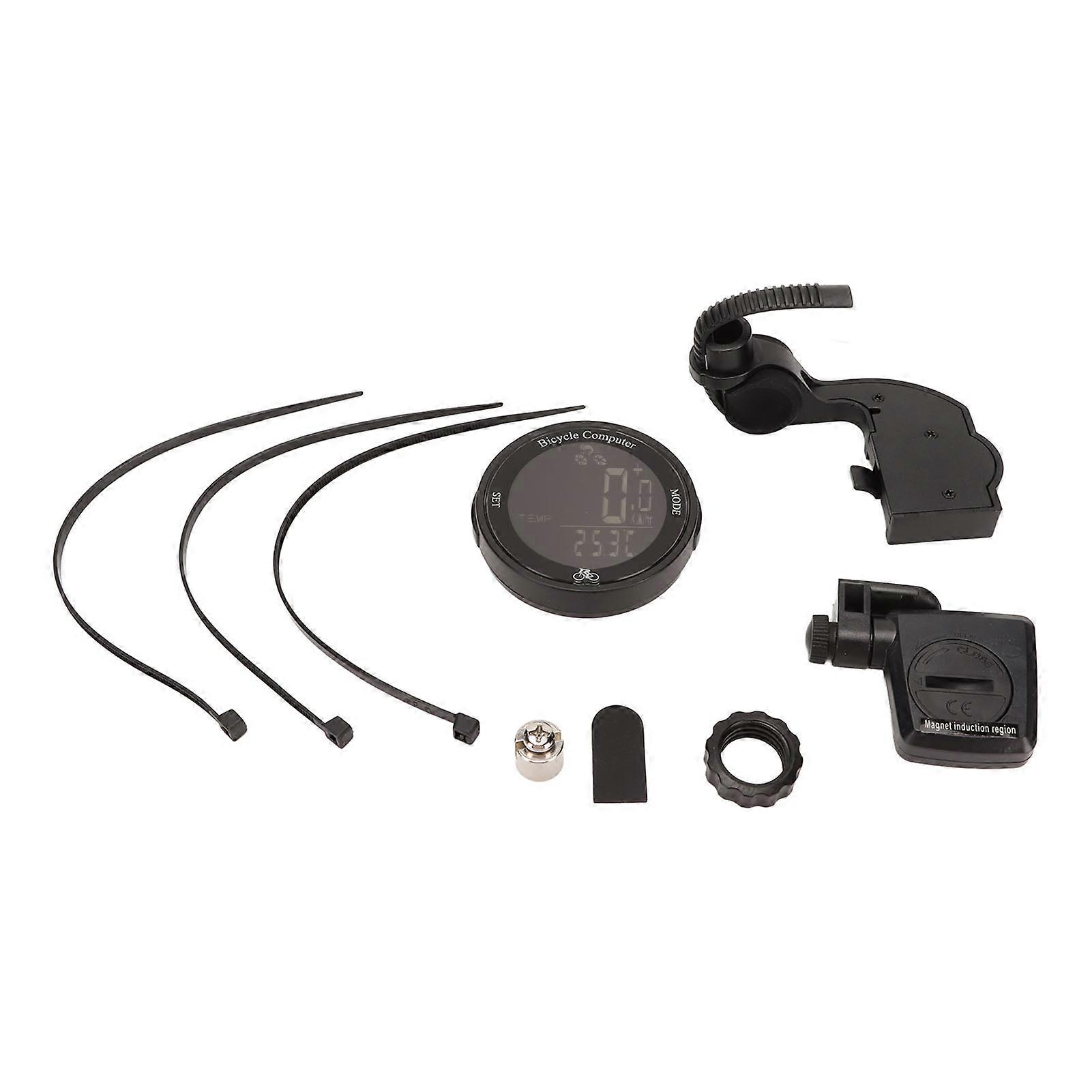 Bike Speedometer Thermometer Clock Large Screen Clear Handwriting Waterproof Cycling Computer with Backlight