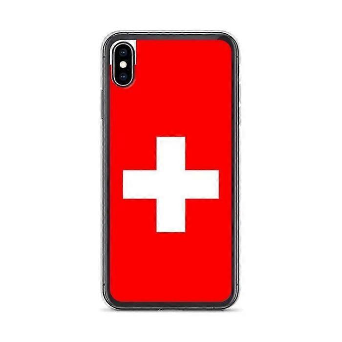 iPhone Case - Multicolor - Swiss Flag - Soft - TPU - Compatible with iPhone XS Max