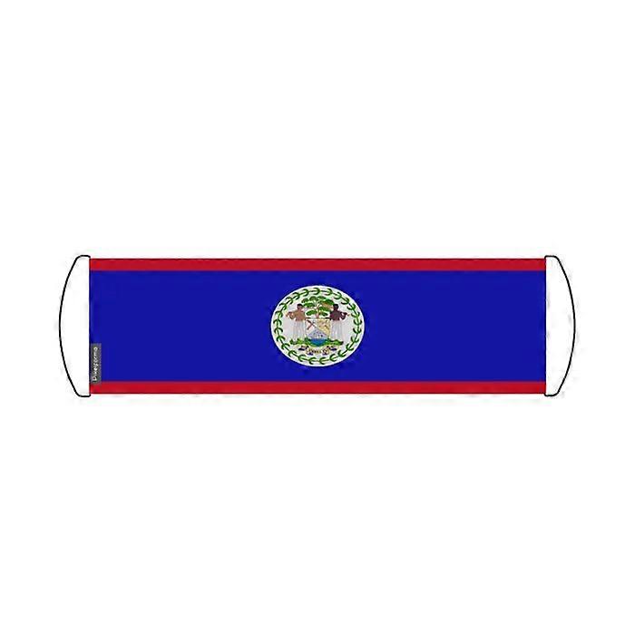 Scrolling Banner – Flag of Belize – 24 x 70 cm – Polyester – Hand Flag