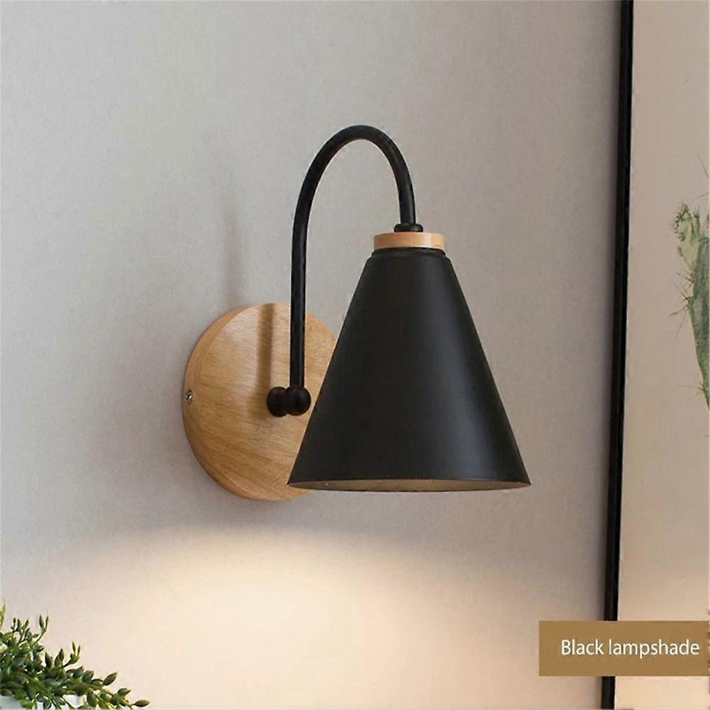 Retro Wall Lamp Indoor Lighting Downward Lampshade Led Light 90-260V E27 Socket Wall Sconce For Bedroom Bedside Living Room