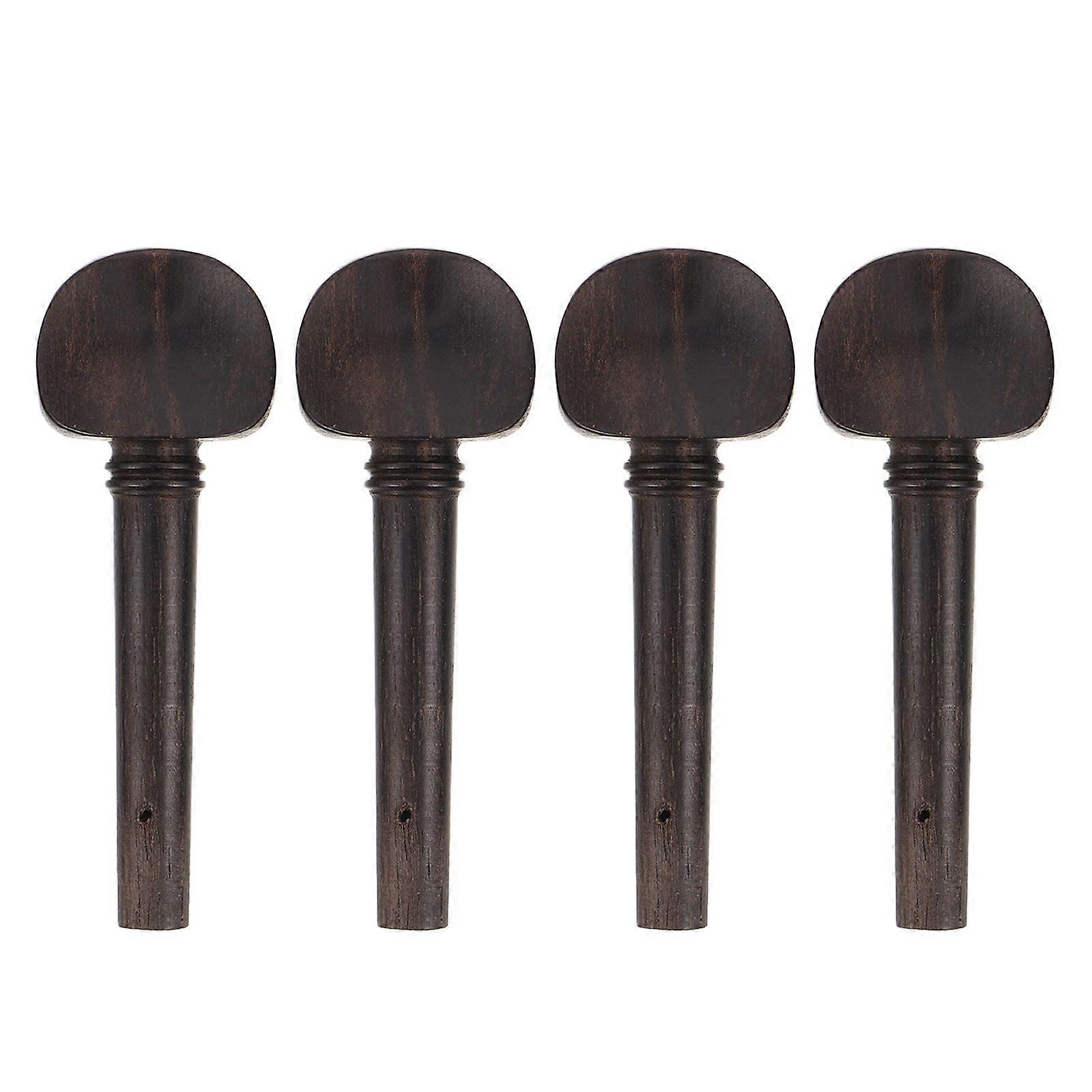 4pcs Violin Tuning Pegs for 3/4-4/4 Size Violins Wood Replacement Parts Easy to Adjust to Enhance Sound Effect String Instrument Accessories