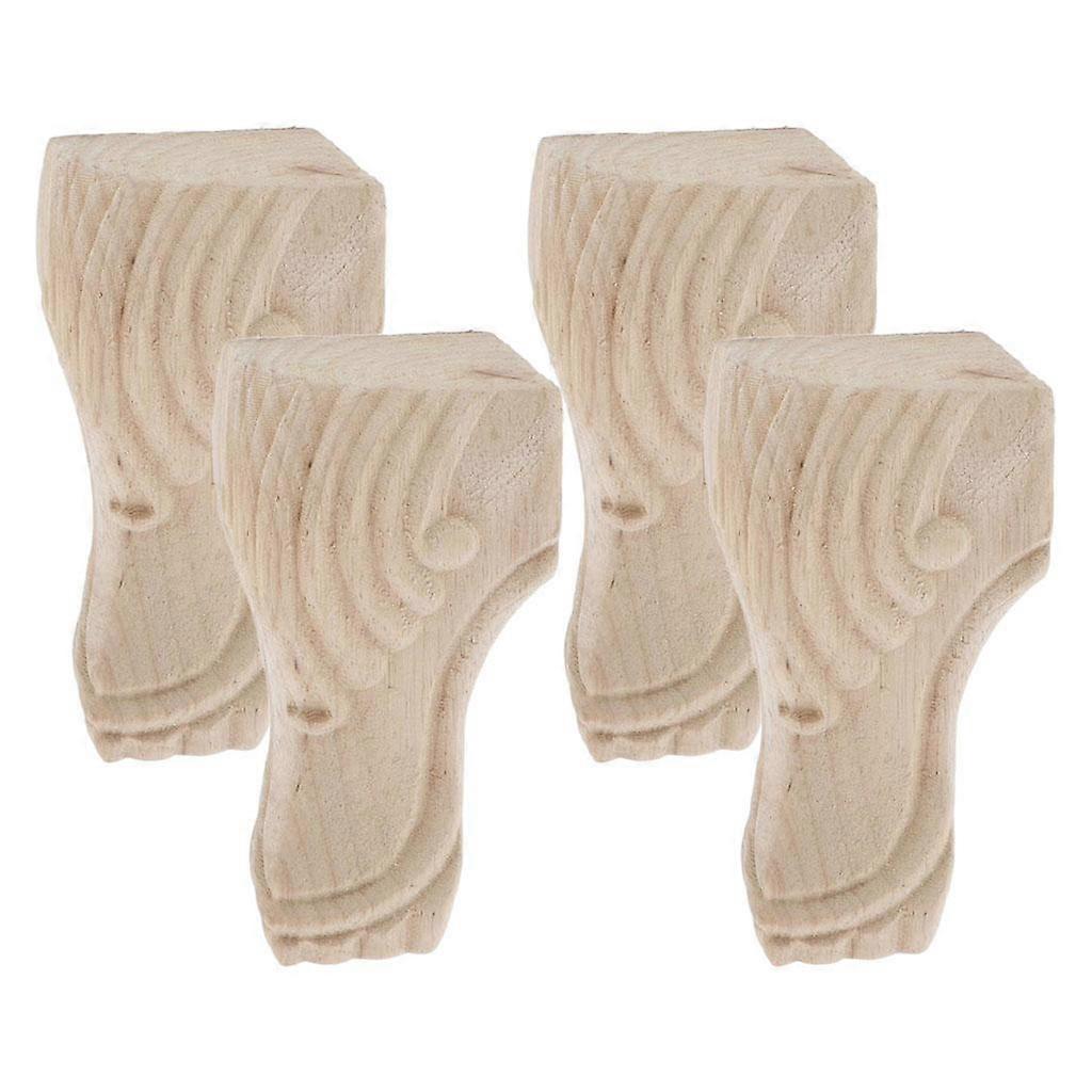 4pcs στερεά ξύλινα πόδια επίπλων ποδιών καναπέδων ή γραφείο εδρών καναπέδων