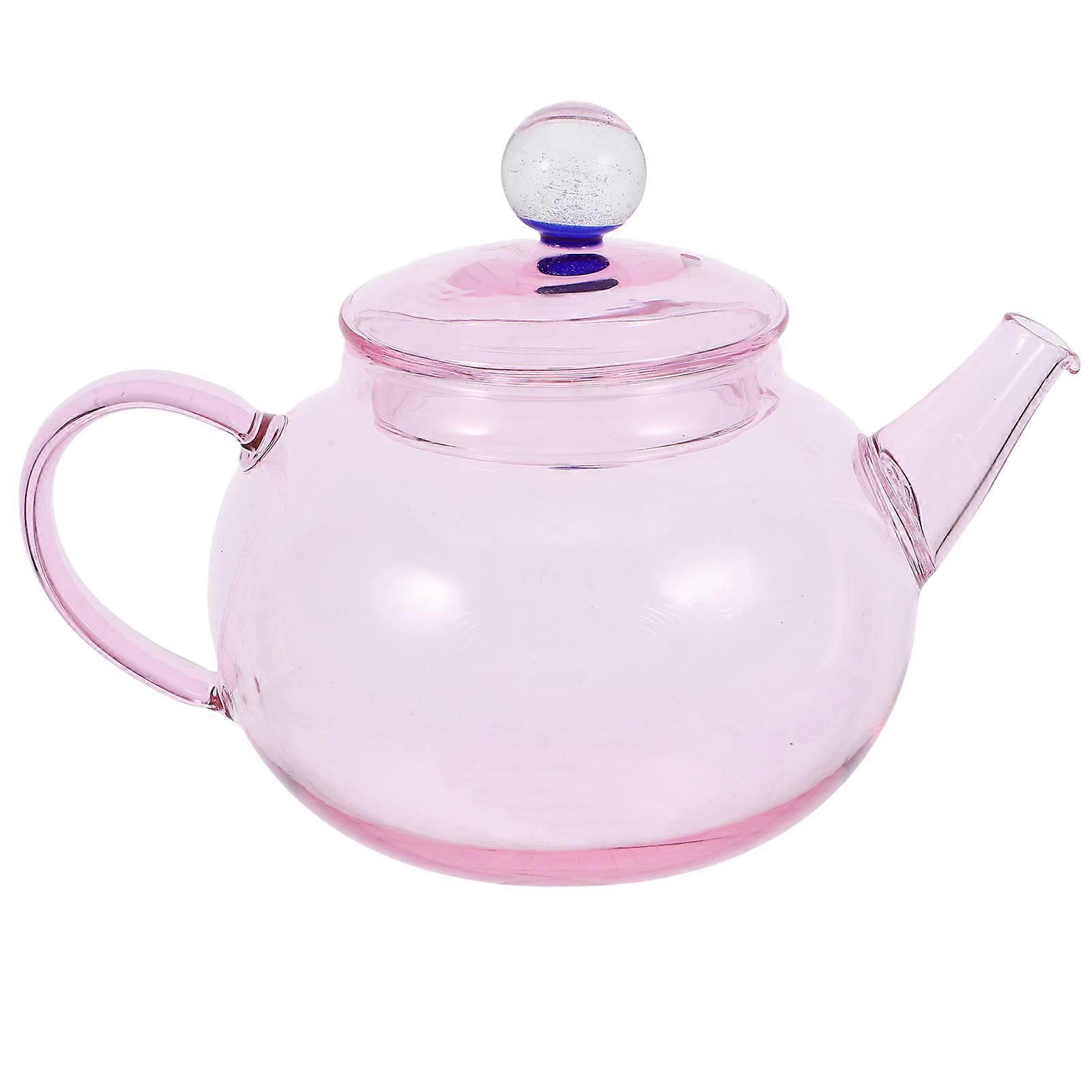 Transparent Borosilicate Glass Teapot with Comfortable Handle for Loose Leaf, Flower, and Fruit Tea – Ideal for Home and Party Use