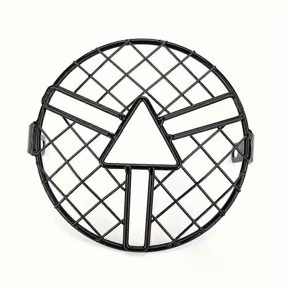 Motorcycle Universal Black Grill Headlight Protector Guard Cover Suitable for Retro Cafe Racer Headlight Protective Cover