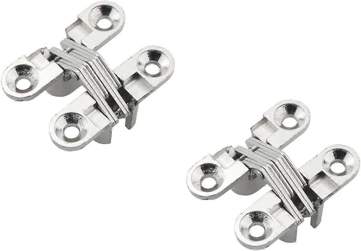 2025 Latest Model  2pcs Invisible Door Hinge Folding Door Hinge Silver for
