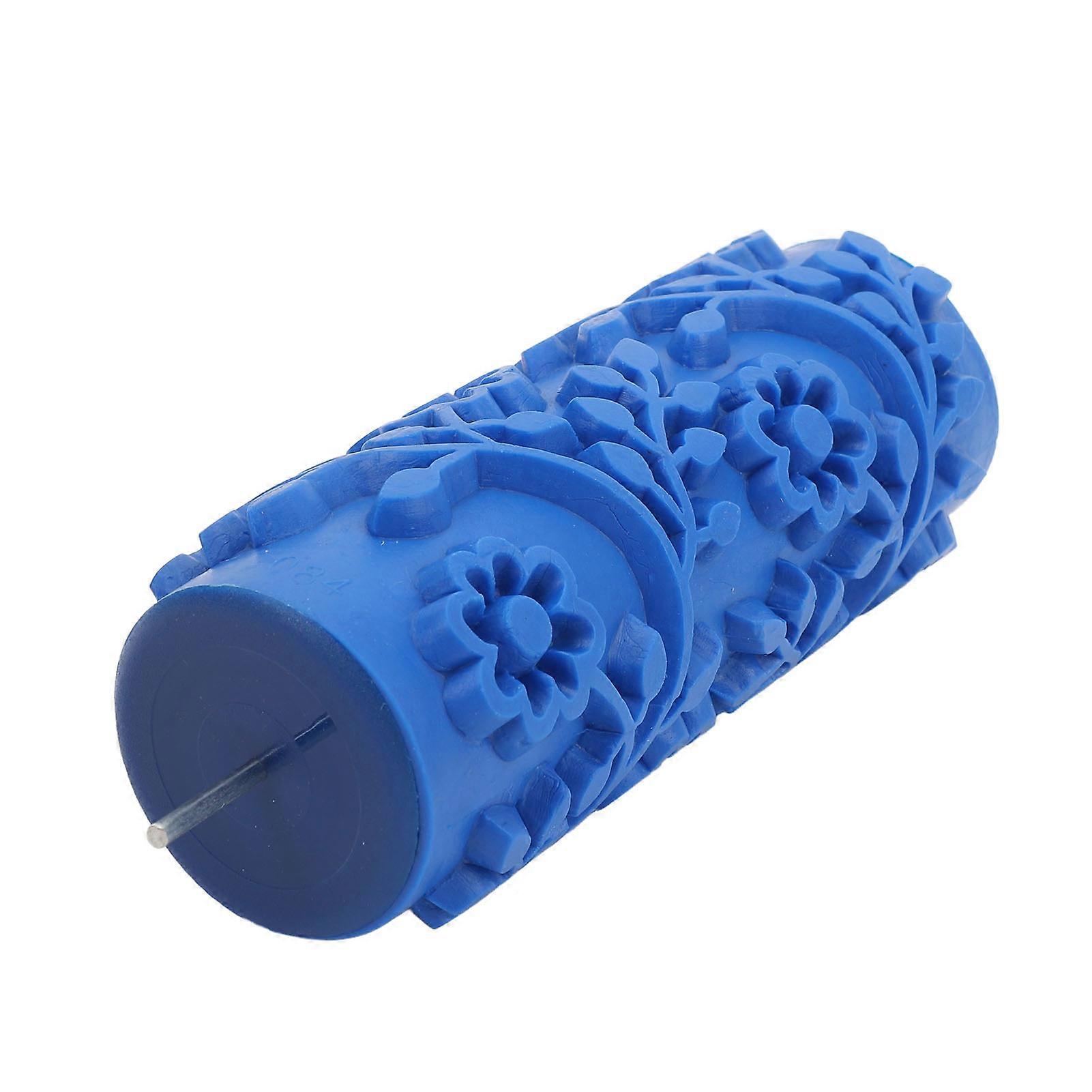 5 Inch Pattern Paint Roller Rubber Washable Reusable Art Texture Roller for Home Wall Decoration 