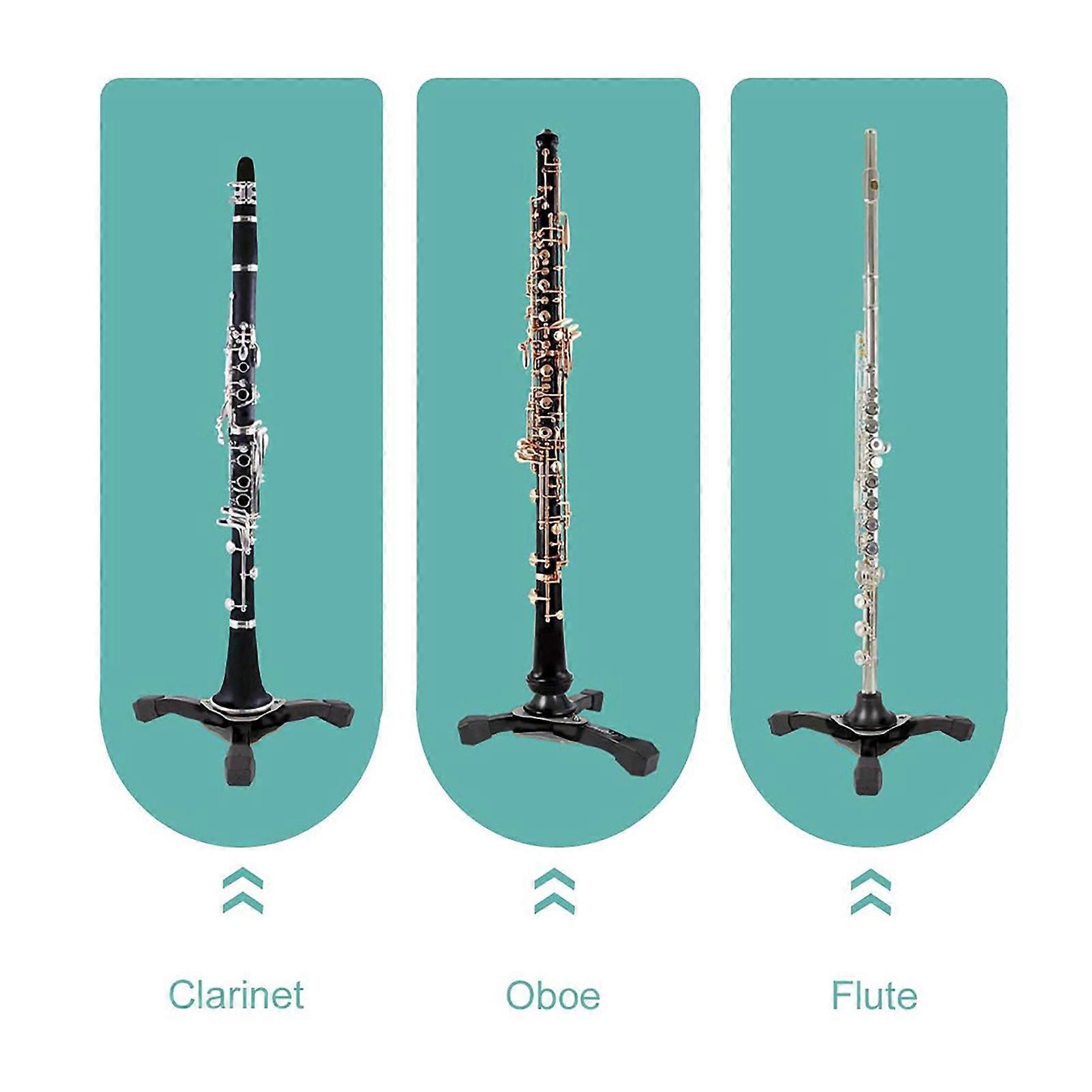 Portable Foldable Tripod Stand for Clarinet Flute Oboe, 25x19cm