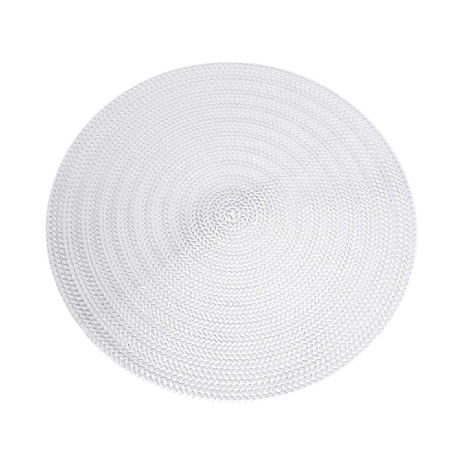 Round Woven Placemat PVC Table Mat for Dining Table Countertop Table Setting Suitable for Various Home Decor
