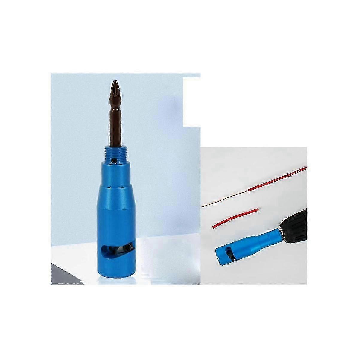 Aluminum Alloy Electric Wire Stripper Rotary Tool for Electricians, Rotating Through Power Drill for Efficient Stripping