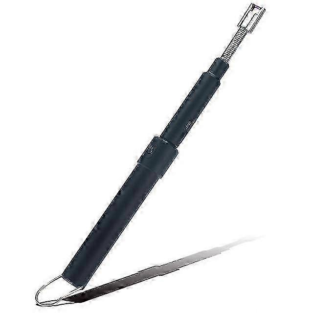 Adjustable 70cm Windproof USB Rechargeable Plasma Lighter for BBQ, Candle, and Cigarette Use with Variable Arc Power (Silver)