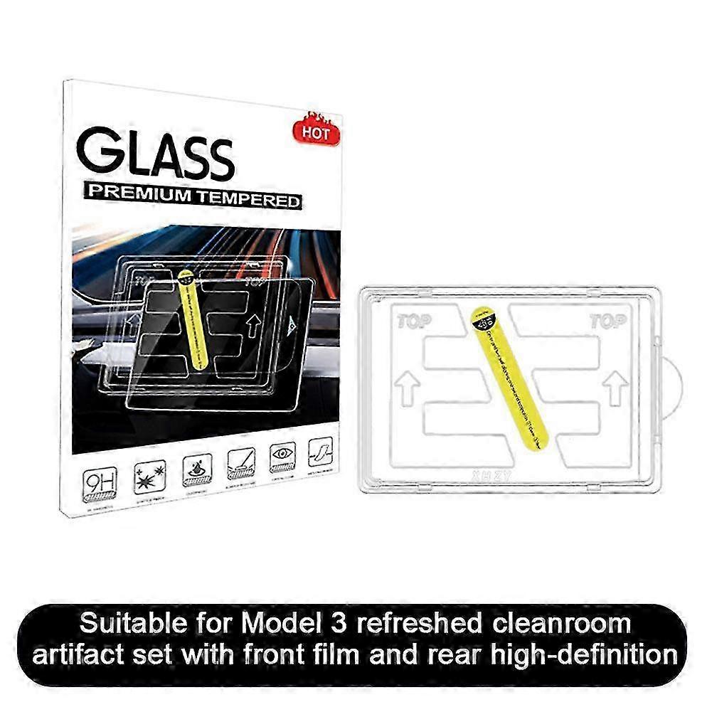 Screen Protector + Tool for Model 3/Y Navigation Screen Tempered Glass 2025