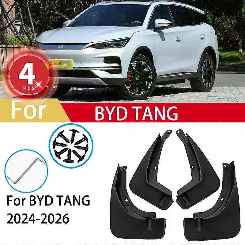 עבור BYD TANG 2024 2025 2026 4 יחידות מגני בוץ דשי בוץ מגיני התזה פגוש MudFlaps קדמי אחורי אביזרי הגנה לרכב