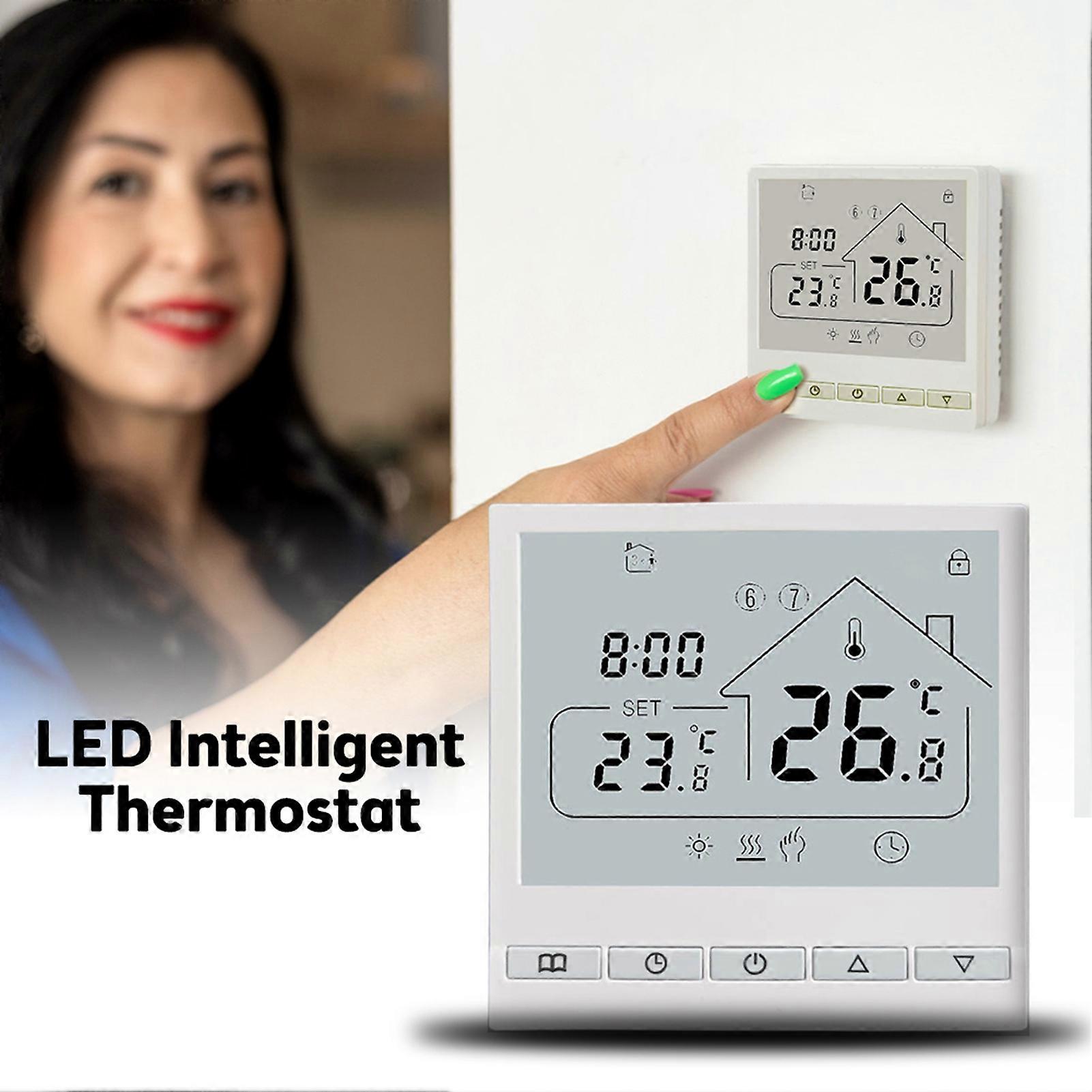 WiFi Smart Thermostat 5+2 Programmable 16A White 86x86x15mm