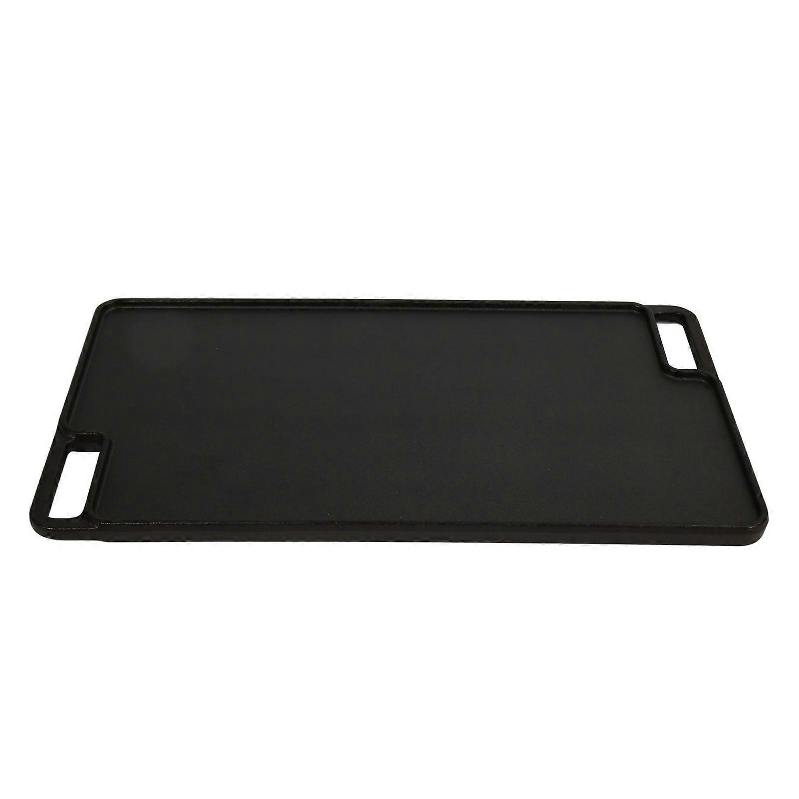 Cast Iron Griddle Plate Rectangular Double Sided BBQ Frying Pan Outdoor BBQ Iron Griddle Plate 