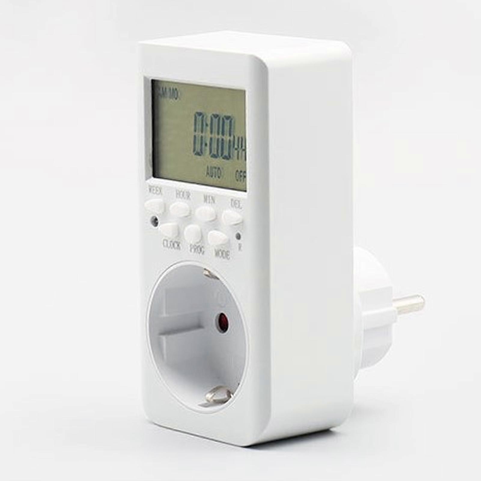 Timer Steckdose Elektrisch 24 Stunden Indoor Steckdose Timer Programmierbares Licht Zeitschaltuhr EU-Stecker 230V