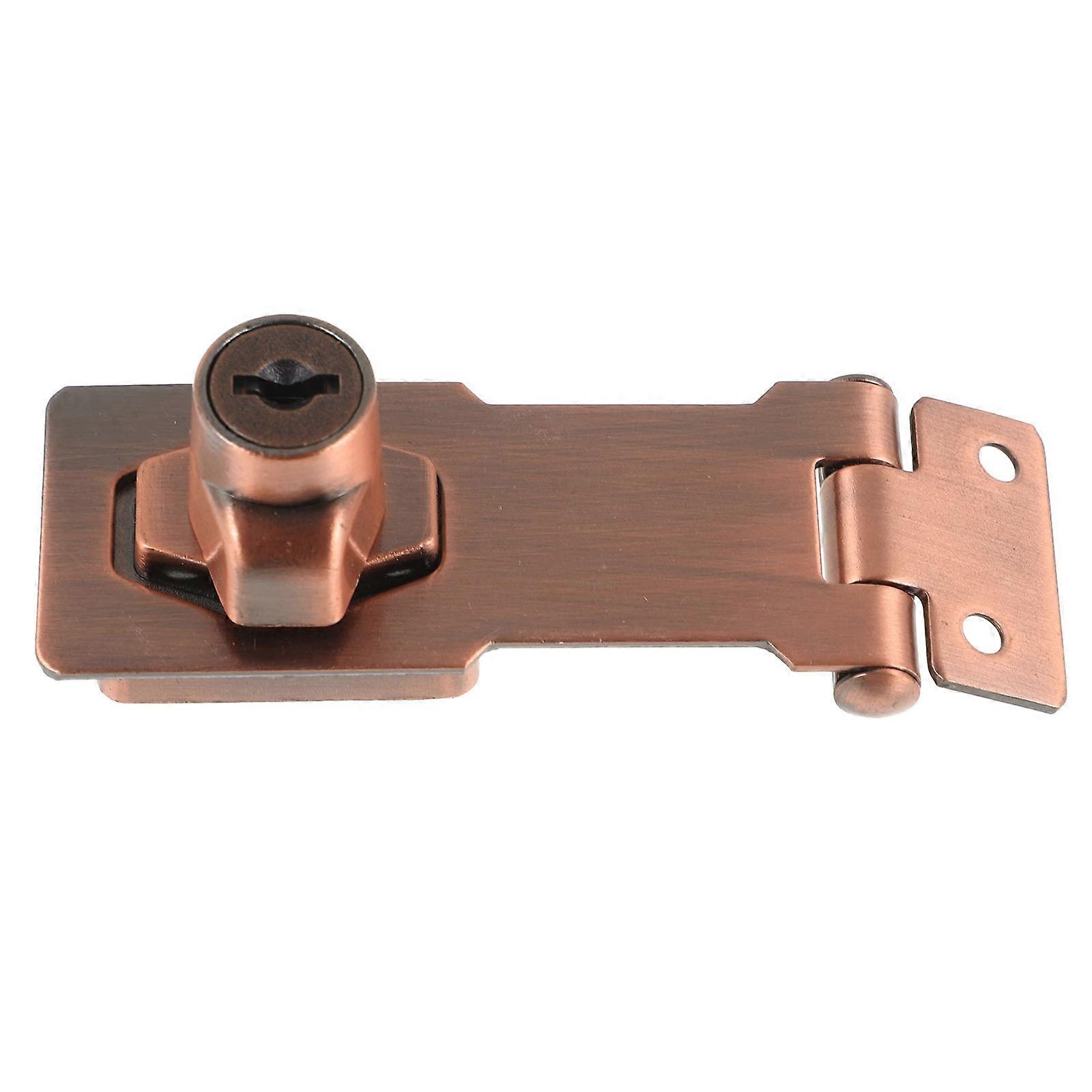 High Strength Cabinet Lock with Key   Secure Furniture Doors & Freezer Safety Lock for Home Protection, Easy Installation, Stylish Red Finish