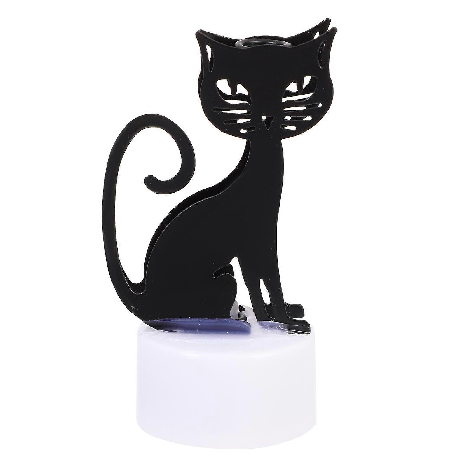 Lampe de table décorative d'Halloween en forme de chat