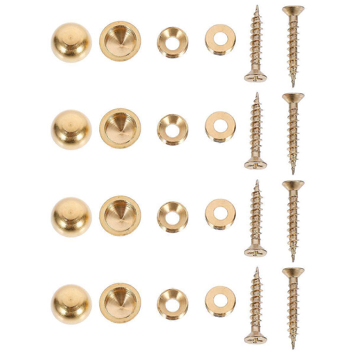 Self-Tapping Screw Nail Wardrobe Wooden Board Fixing Copper 16Pcs