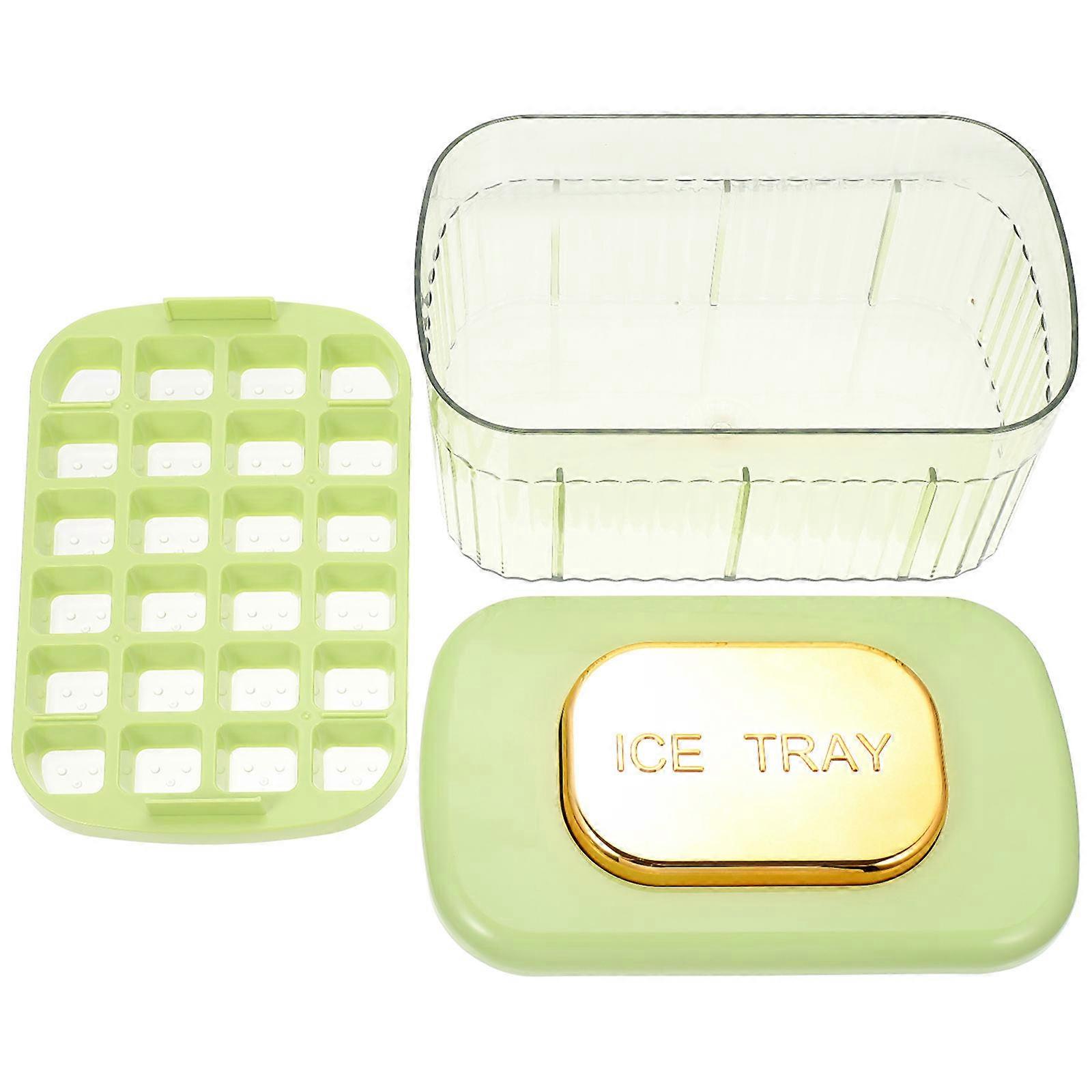 Ice Cube Mold Kit Ice Cubes Making Mold Household Users Rectangular Light Green PP Ice Making 1Set