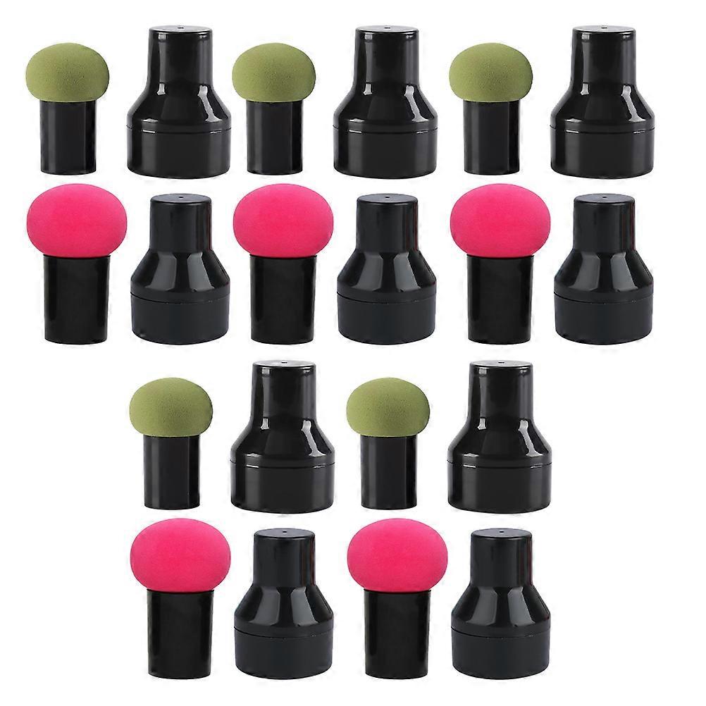 6PCS Mushroom Makeup Sponge with Handle, Fluffy Latex for Foundation & Face Powder Application, Travel Friendly