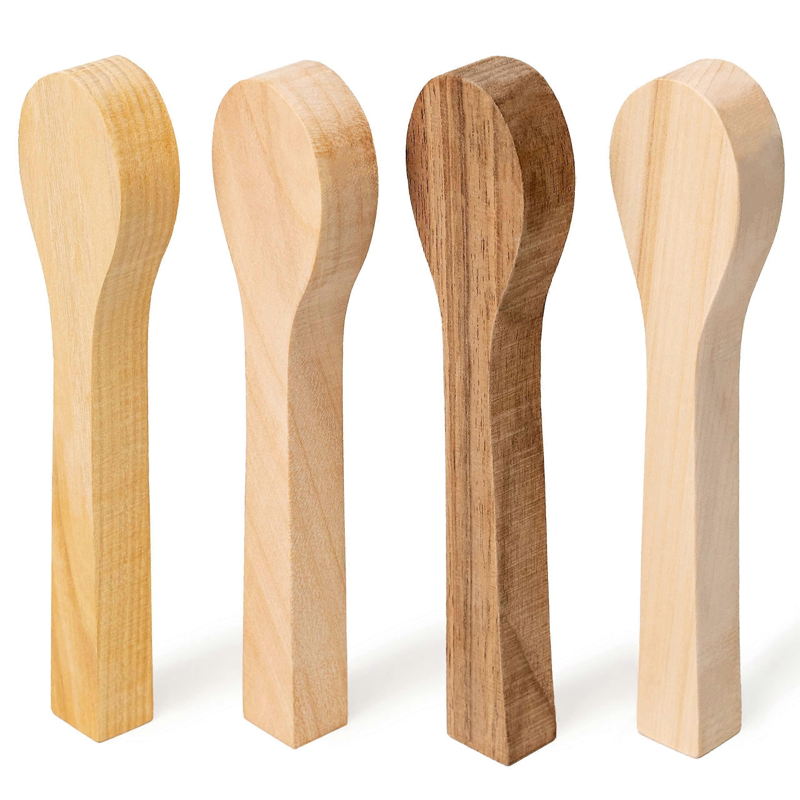 BB2 Carving Spoon Wooden Blocks Spoon Carving Set Wood for Carving Blanks Hobby Wood Carving Blocks Wood Blank for Carving Wood