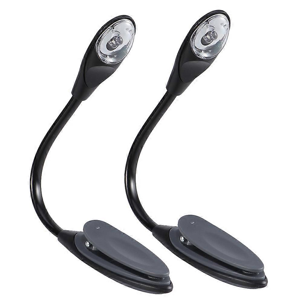 Non Flickering Light Clip On Booklight Plastic Material 2Pcs For Dark Environments