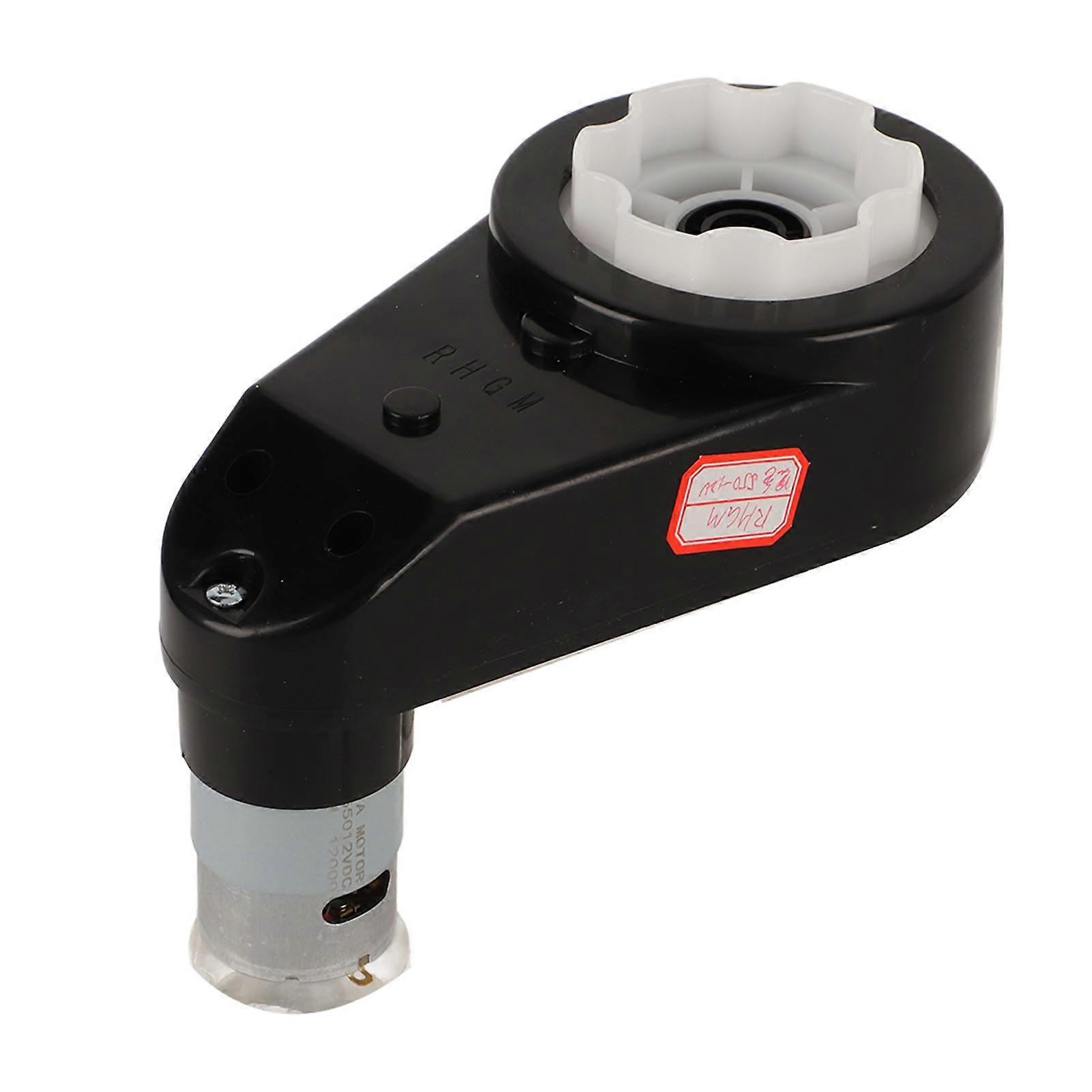 550 12V Electric Motor for Car and Child, Gearbox, 12000 RPM, Variable Speed, Stroller Accessories, Black