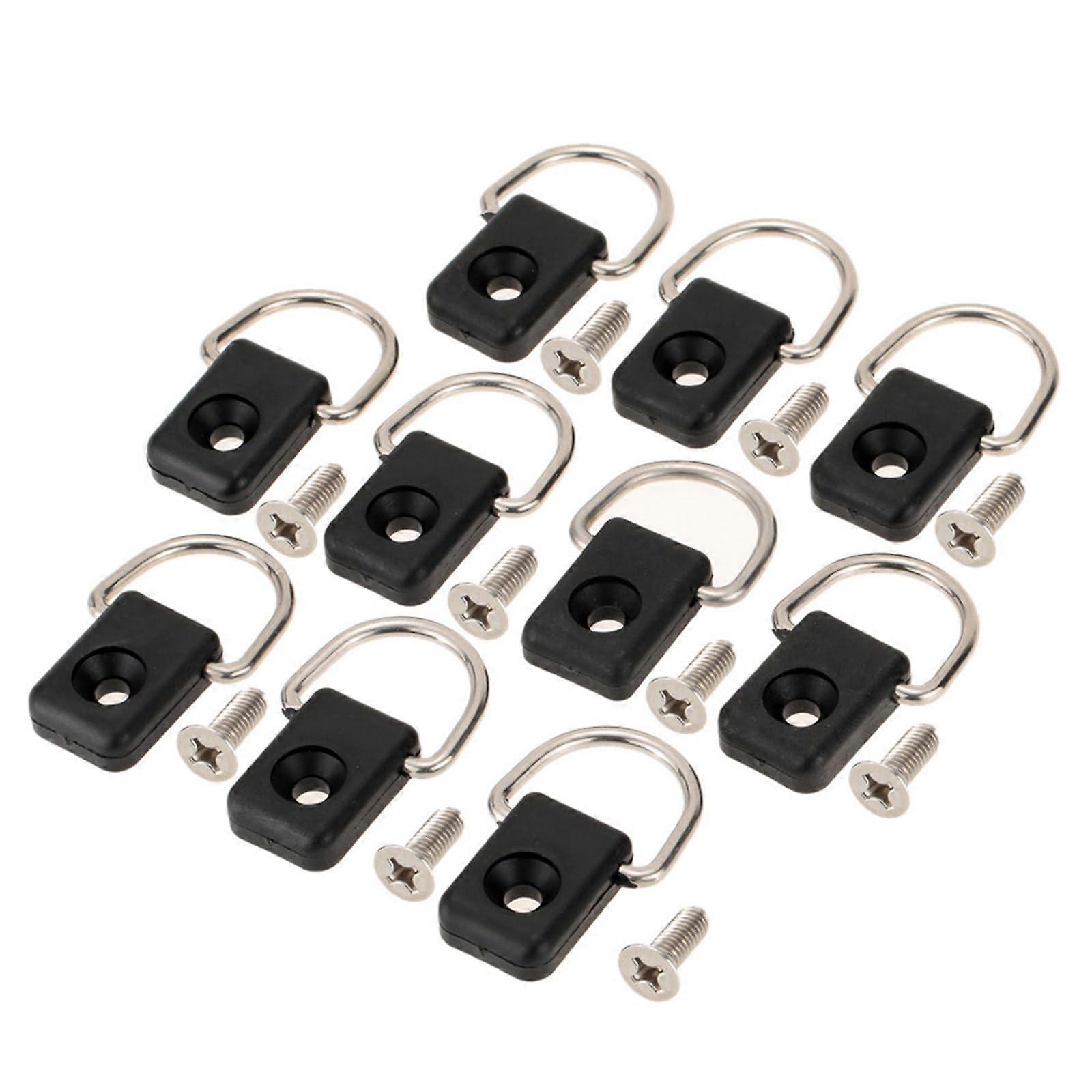 10 Pcs steel rings kayak kayak fishing strap D buckle binding loop kayak rigging rings for canoe boat Ref: 8810