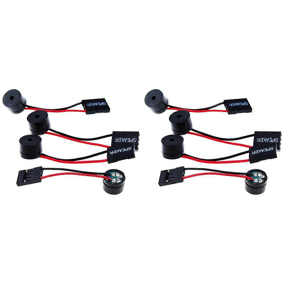 8Pcs Desktop Computer Motherboard CPU Internal Speaker Buzzer Beeper for Connecting the Front Panel