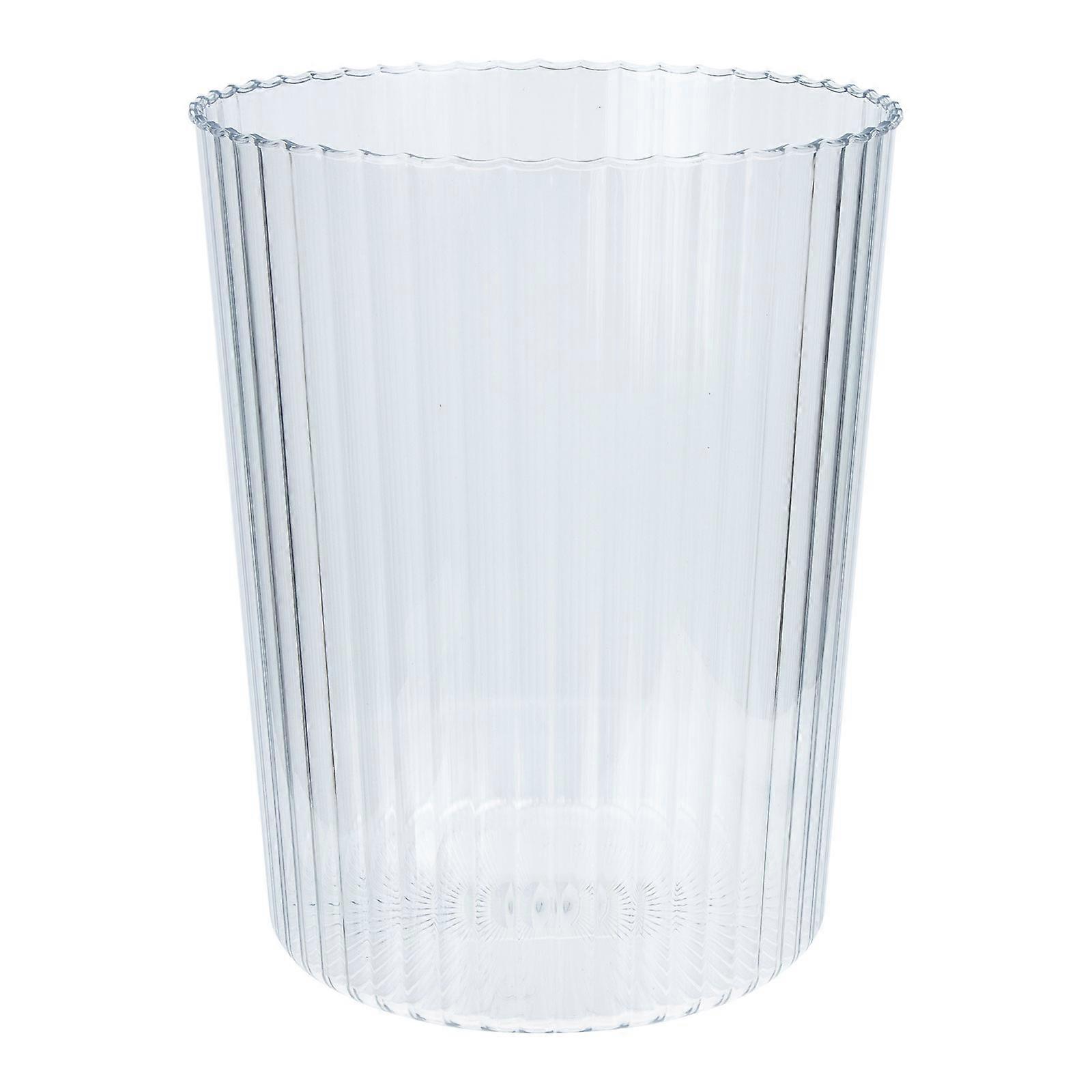 Clear Plastic Waste Basket Transparent Trash Can Multi-Function Housewarming present 25.5x20.5CM 1Set