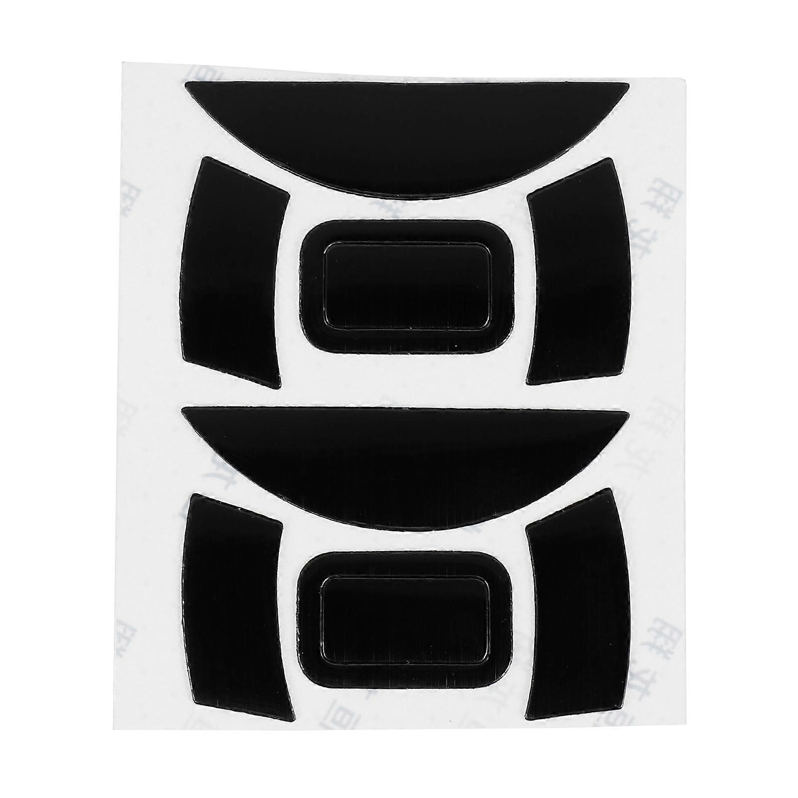 Mouse Foot Pad 2 Pairs Black 6x4x0.1cm Smooth Sliding Work Sessions Accessory