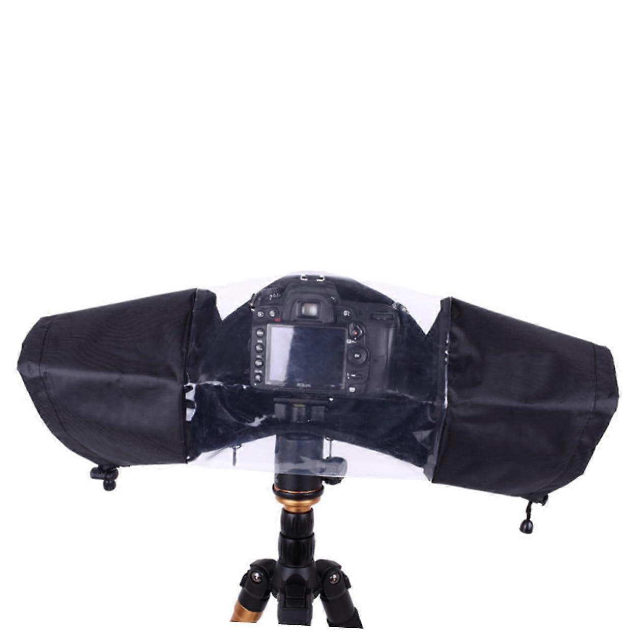 Lens Rain Cover for Camera - Waterproof Protective Cover, Black, Compatible with DSLR & Mirrorless Cameras
