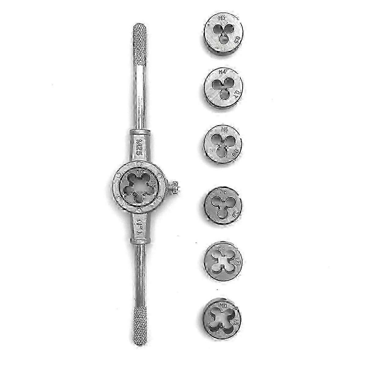 8Pcs Metric Hand Tap and Die Set M3-M12 Screw Thread Plugs and Reamer Tools Hand Tool