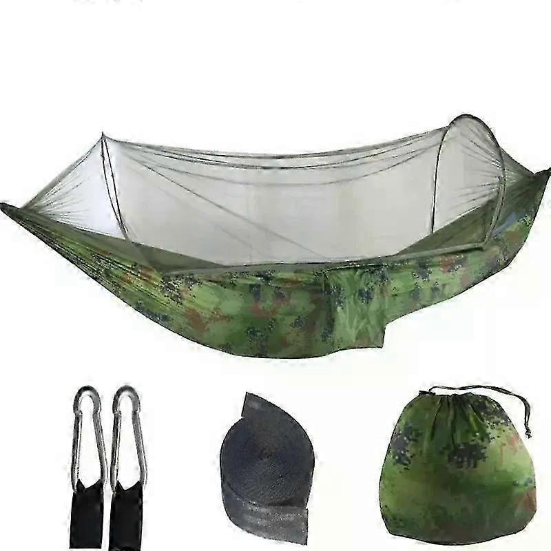 Portable Outdoor Camping Hammock with Mosquito Net in Single and Double Size Nylon Fabric