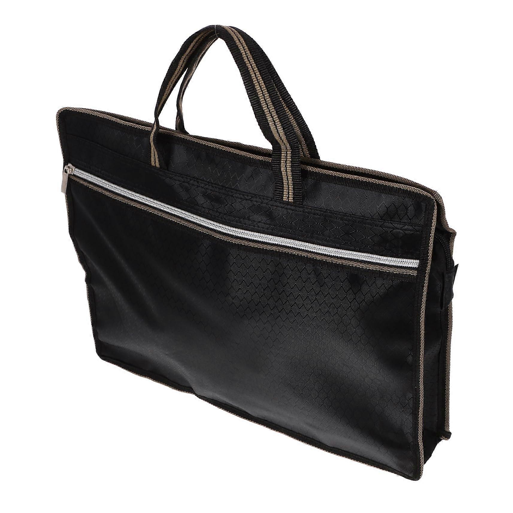 Oxford Document Bag with Zip, Secure Briefcase for Men, File Organiser with Carry Bag for Documents, Zip