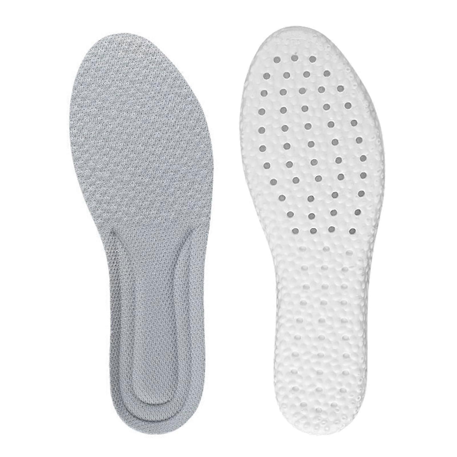 Shoe Pads Elastic Sweat Absorbing Shock Absorbing Deodorant Breathable Soft, 1 Pair, Gray, Size 37-38