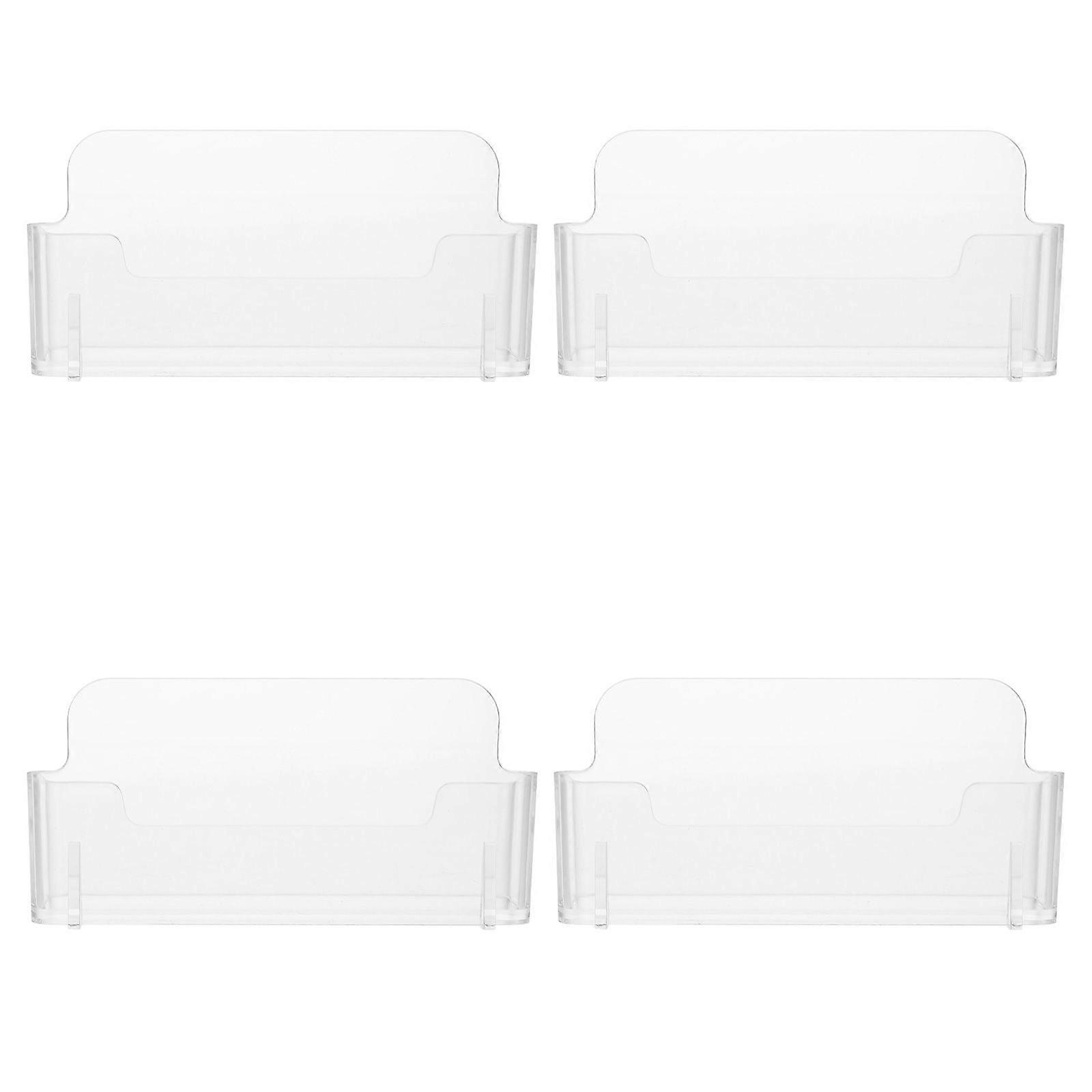 4 قطع حاملي بطاقات الاكريليك حاملي بطاقات العمل بطاقات سطح المكتب تقف حامل بطاقات شفافة