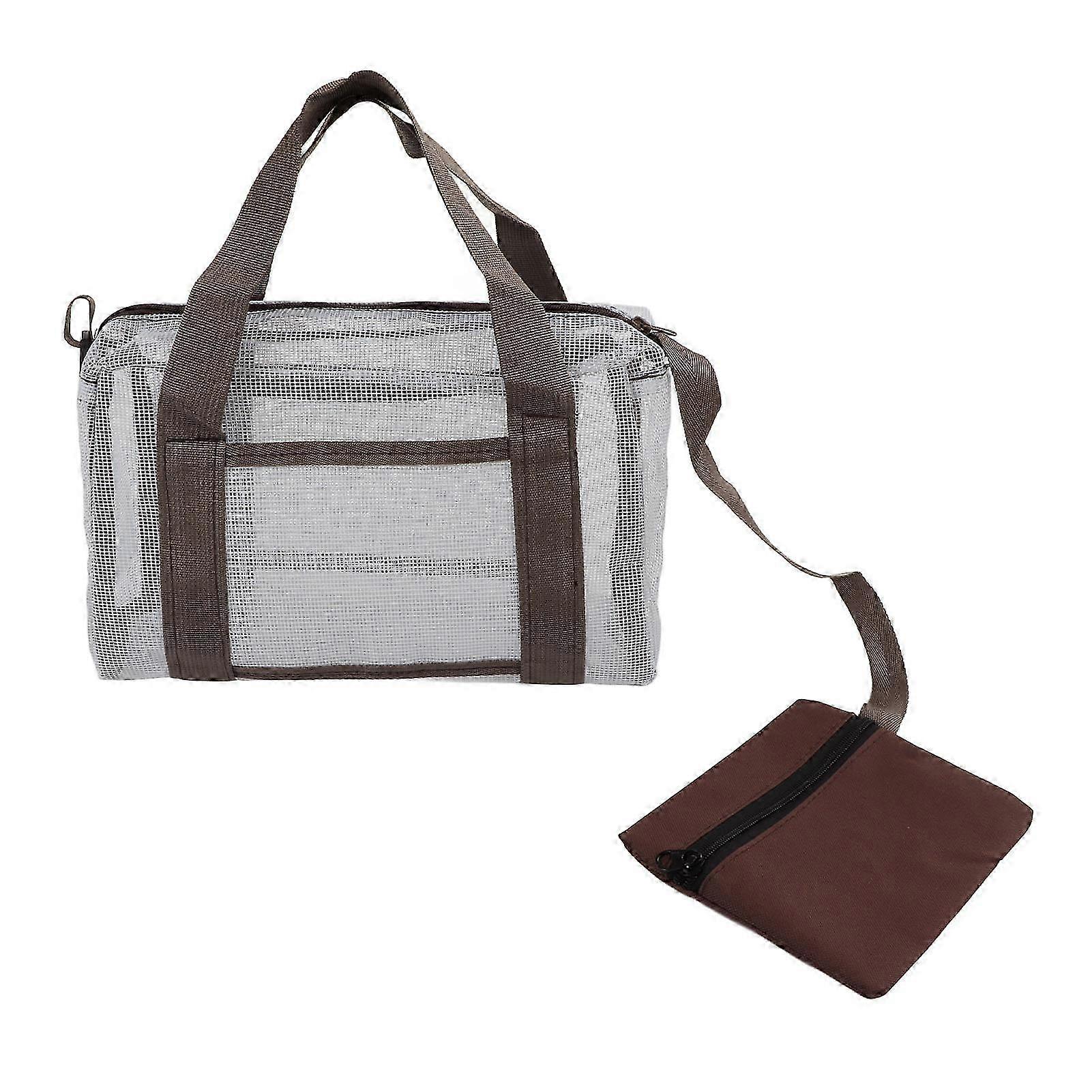 Large Lightweight Quick Dry Mesh Beach Bag for Family Toy Storage, 14in / 35.6cm