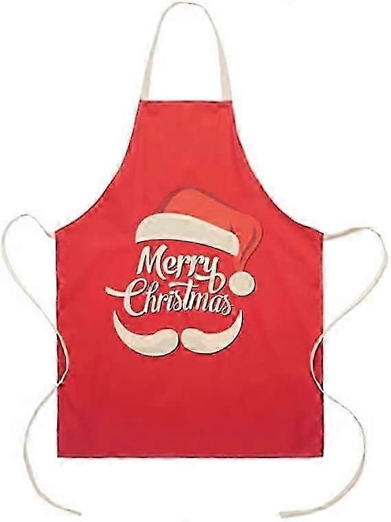 Adjustable Cotton Christmas Bakery Apron Red, Red