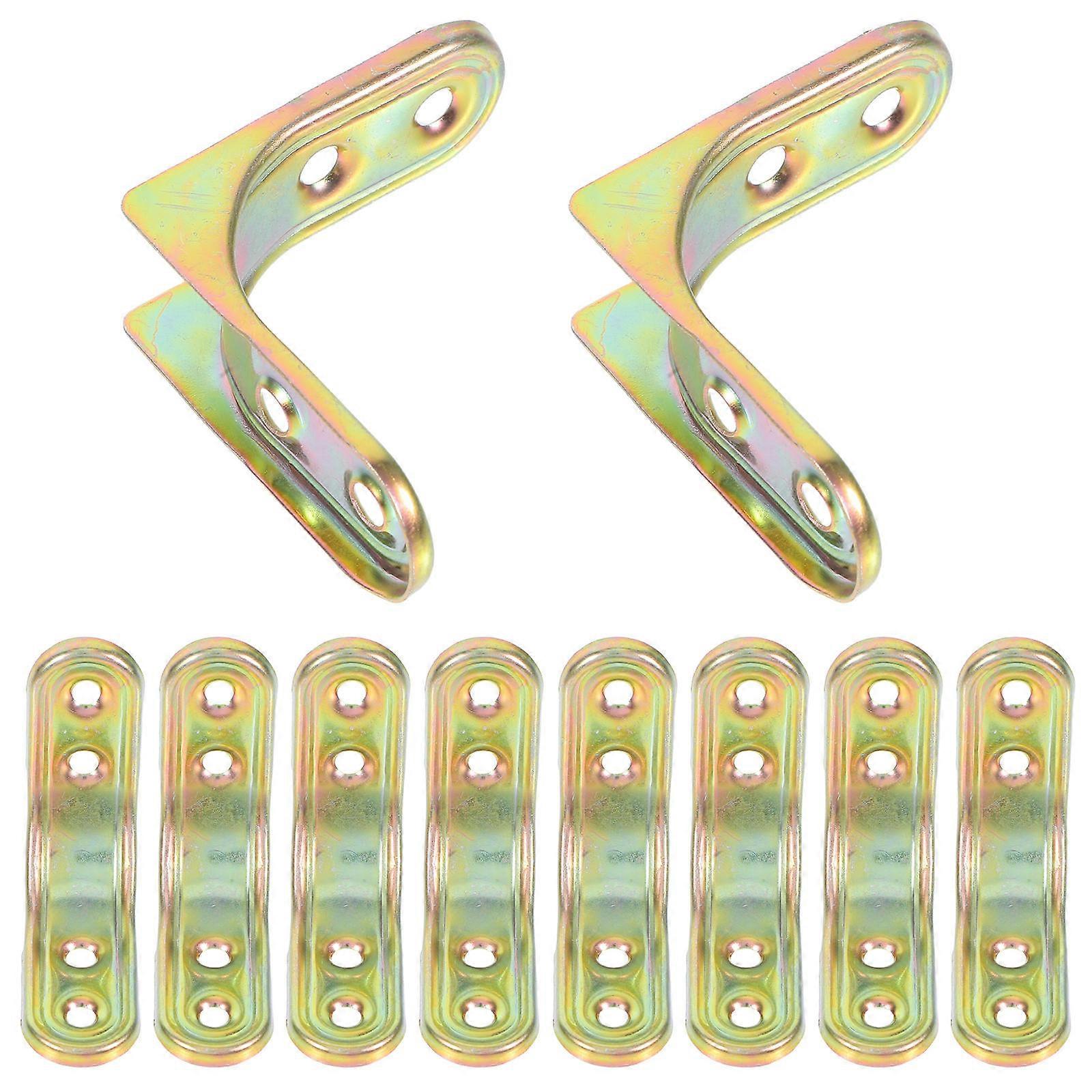 Iron Right Angle Brackets for Cabinet Reinforcement 8Pcs Furniture Braces