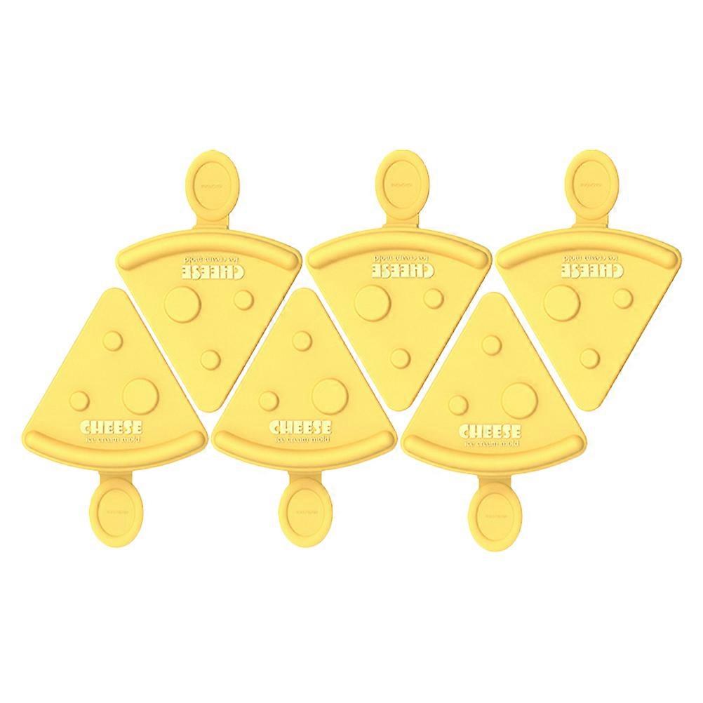 Cheese Ice Cream Molds Stackable Plastic Popsicles Maker For Home Kitchen Use Yellow 6Pcs