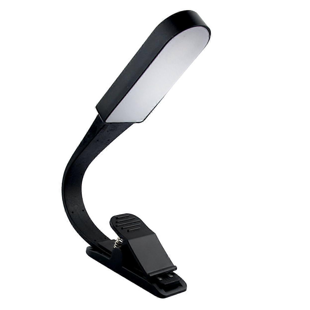 Reading Light Bedside Table Lamp, Portable Touch Sensitive LED Clip Light with Dimming, Black Desk Lamp with Clamp