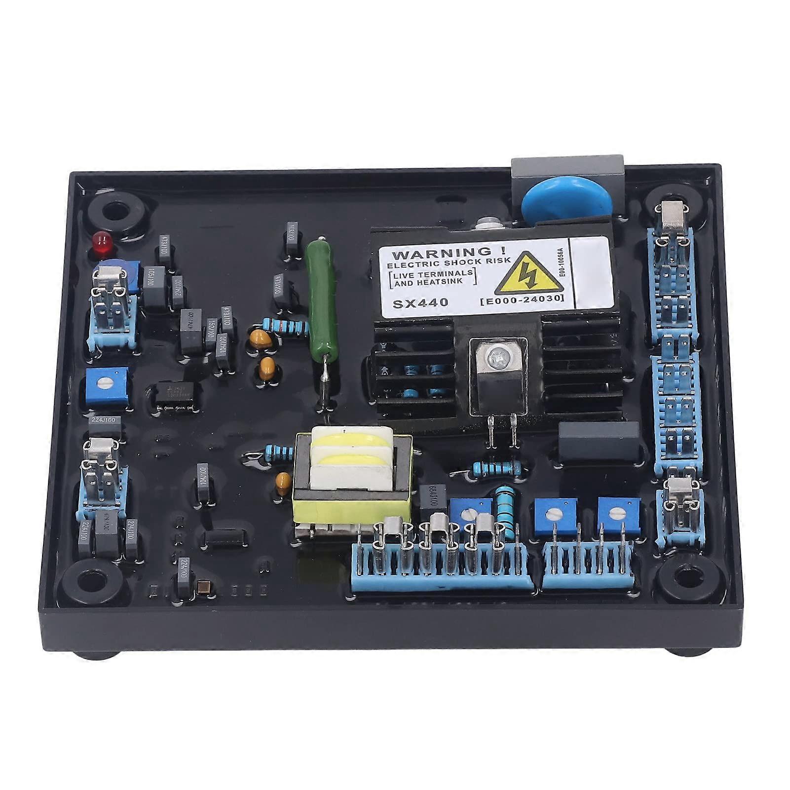 Voltage regulator for generators, thyristor control, overspeed protection, brushless, stable voltage