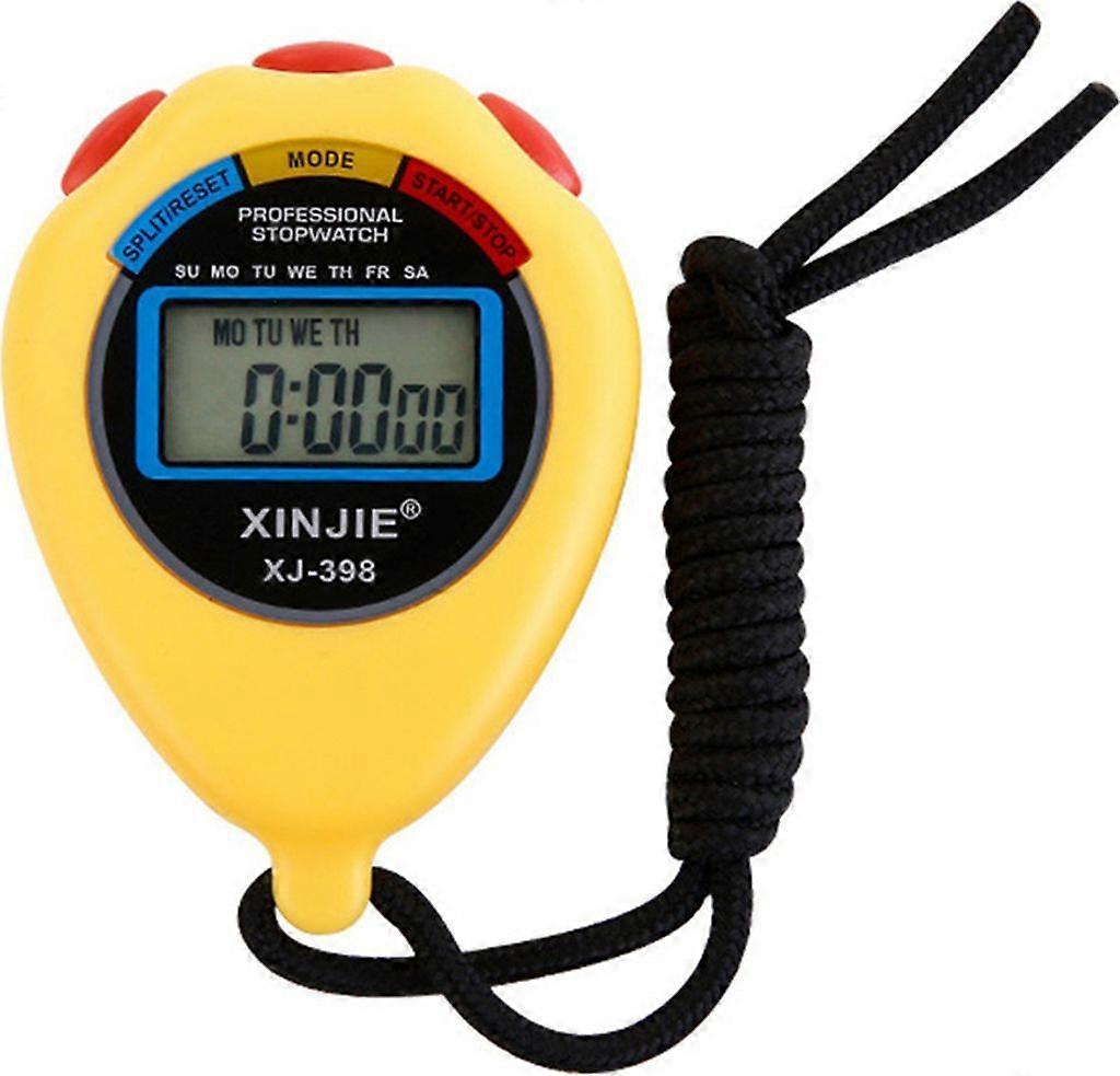 Stopwatch LCD Digital Professional Timing Timer Counter Sports Fitness Equipment - Yellow