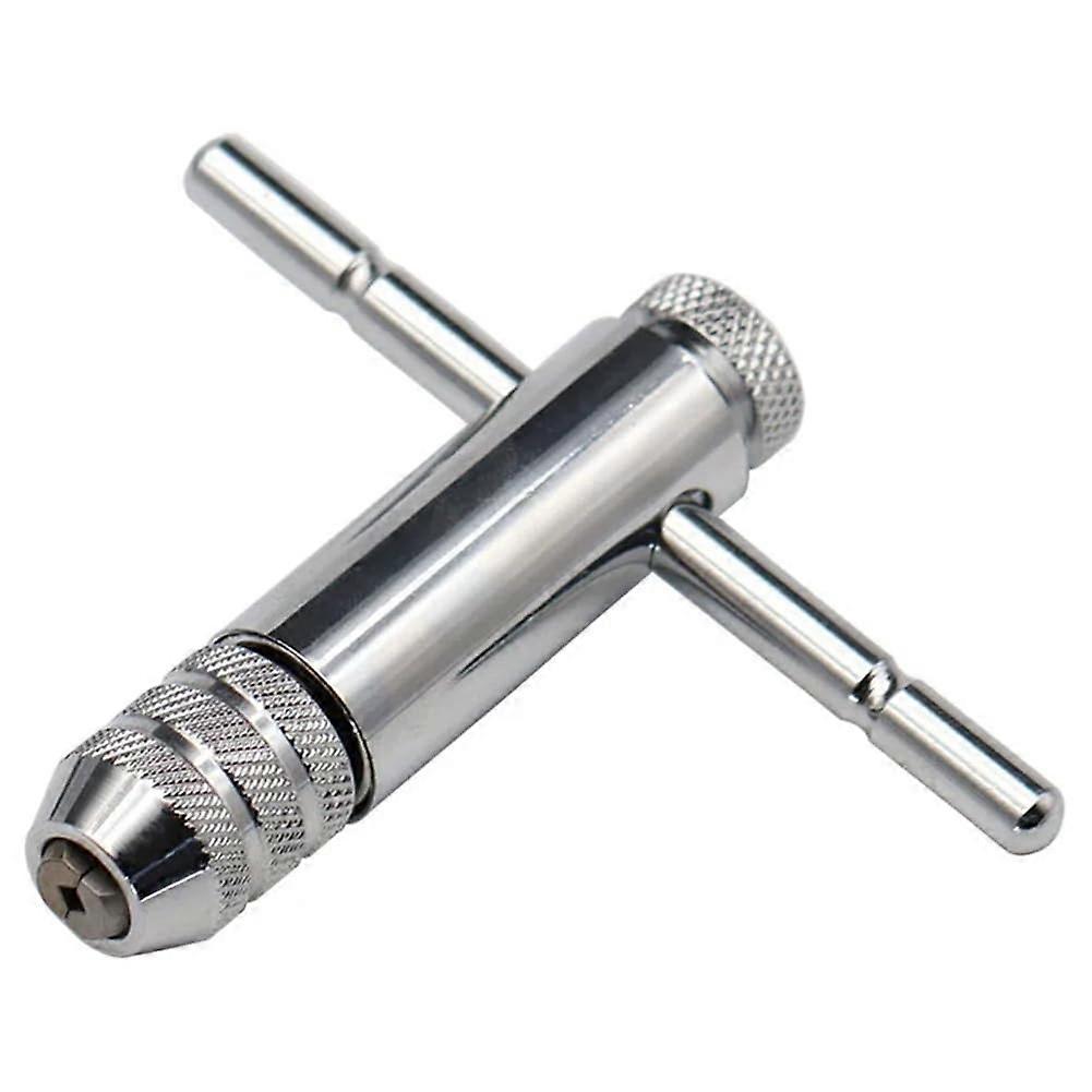 M5-12 Adjustable Ratchet Thread Cutter T-Tap Reamer Tool, Metric Threading Tap and Die Set, Steel Material