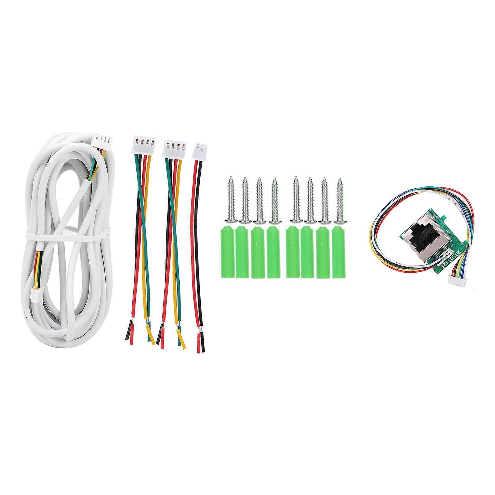 7in TFT LCD Wired Video Door Phone Night Vision Wifi for TUYA APP Access Control System AC100‑240VUS Plug